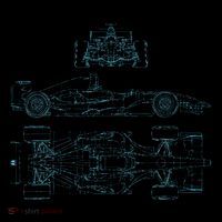 Formula Racecar Schematic Racing Formula Racecar Driver Toddler T-Shirt thumb 4