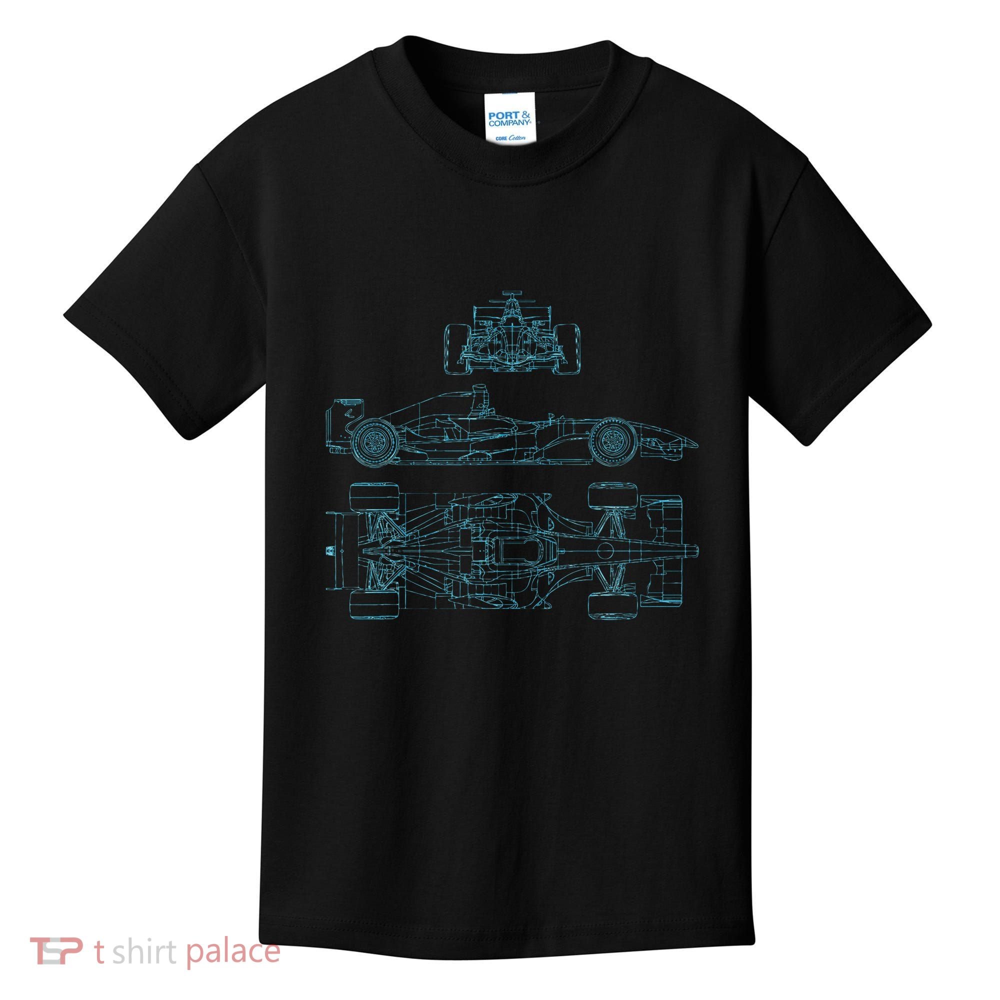 Formula Racecar Schematic Racing Formula Racecar Driver Kids T-Shirt