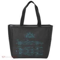 Formula Racecar Schematic Racing Formula Racecar Driver Tote Bag thumb 0