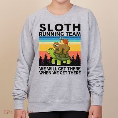 Funny Running Sloth Running Team Sloth Women's Sweatshirt