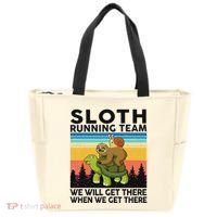 Funny Running Sloth Running Team Sloth Tote Bag thumb 0