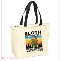 Funny Running Sloth Running Team Sloth Tote Bag thumb 2
