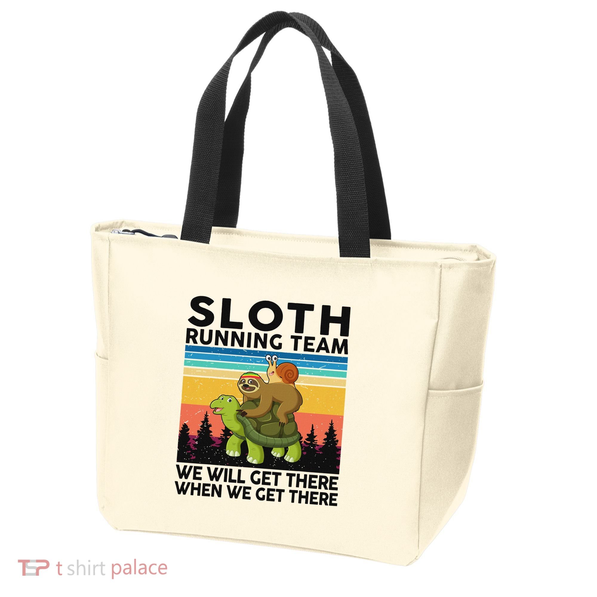 Funny Running Sloth Running Team Sloth Tote Bag