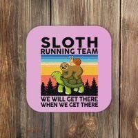 Funny Running Sloth Running Team Sloth Coaster thumb 0