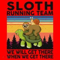 Funny Running Sloth Running Team Sloth Santa Hat thumb 1