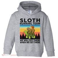 Funny Running Sloth Running Team Sloth Toddler Hoodie thumb 0