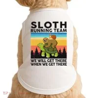 Funny Running Sloth Running Team Sloth Doggie Tank thumb 0