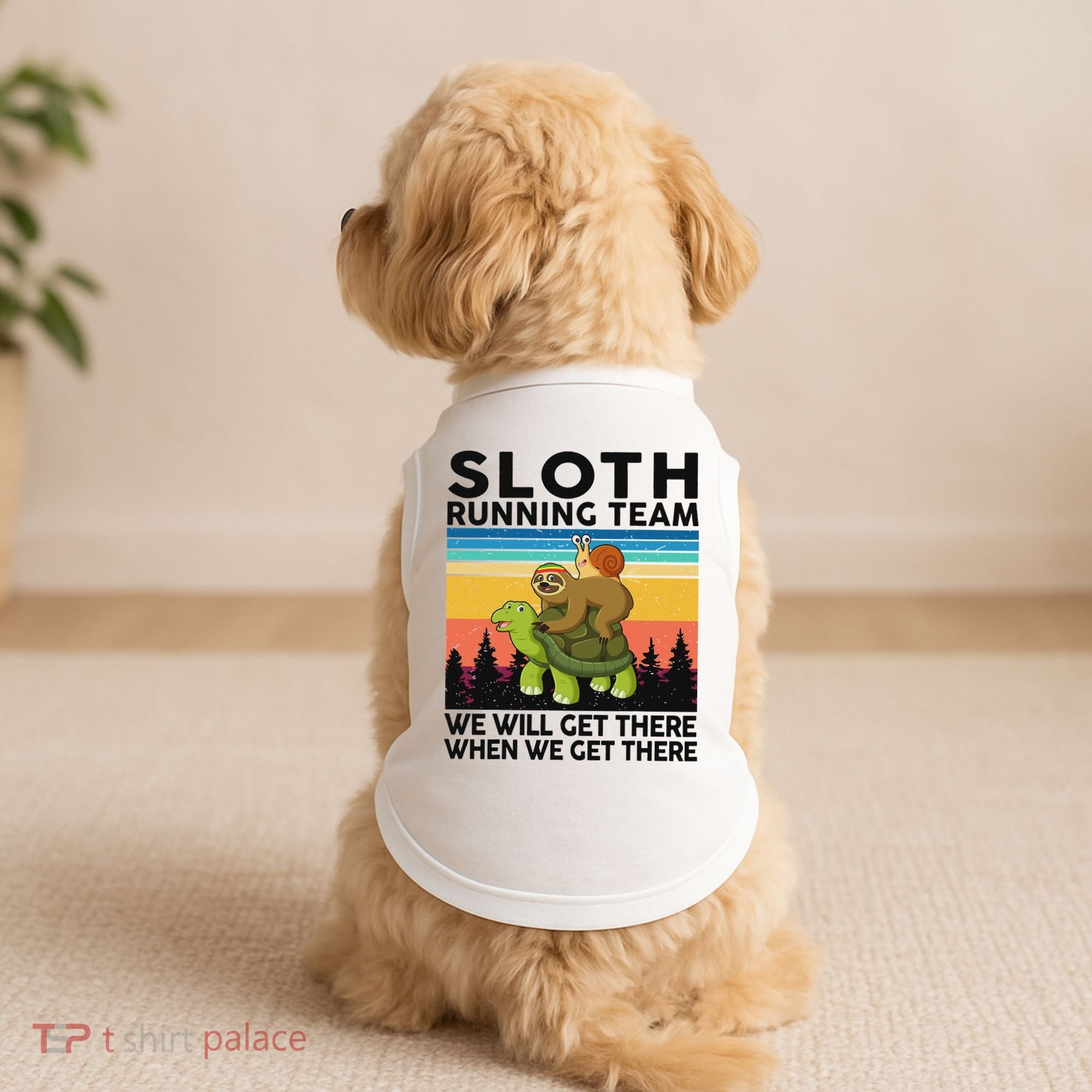 Funny Running Sloth Running Team Sloth Doggie Tank