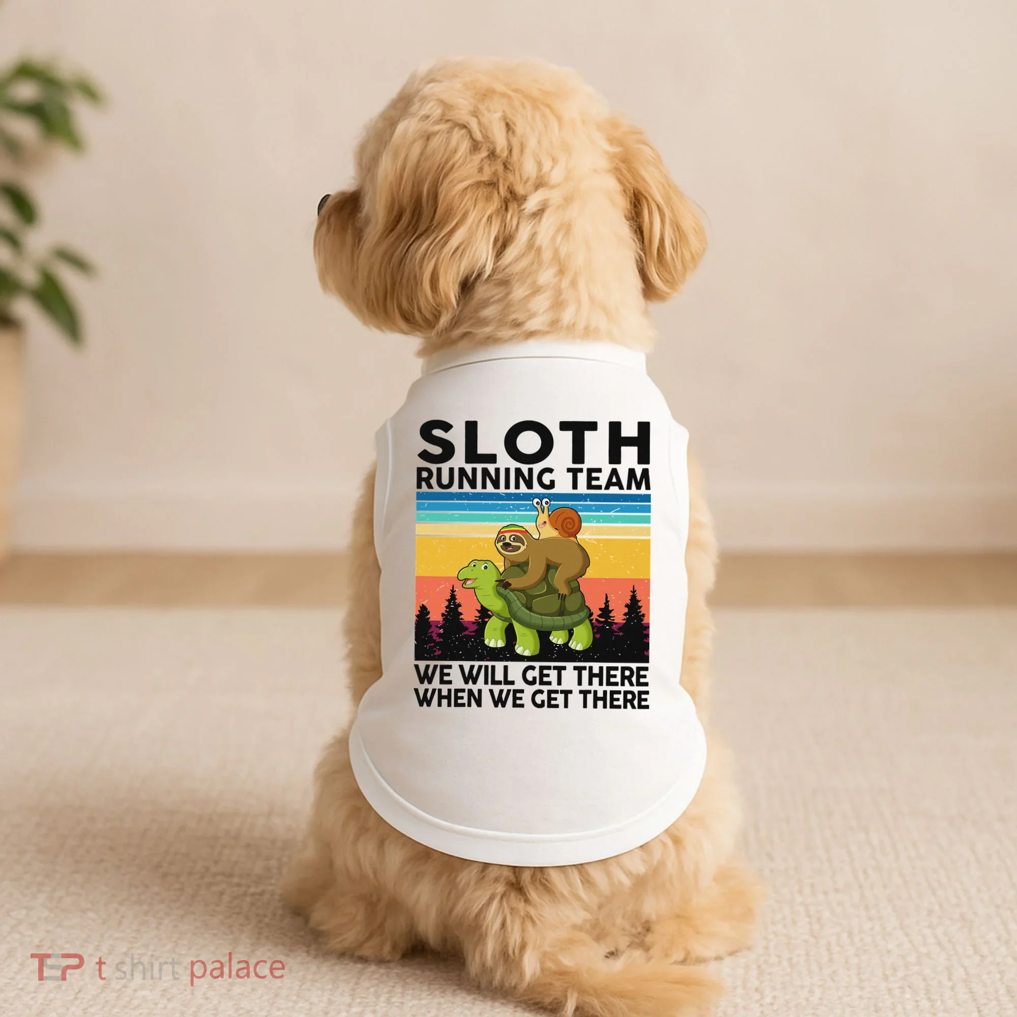 Funny Running Sloth Running Team Sloth Doggie Tank