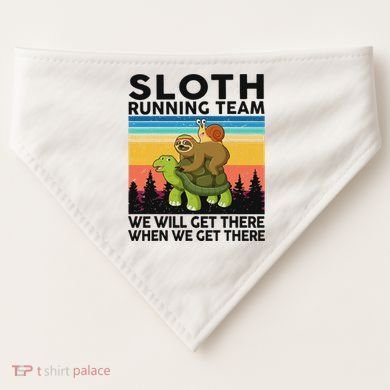 Funny Running Sloth Running Team Sloth USA-Made Doggie Bandana