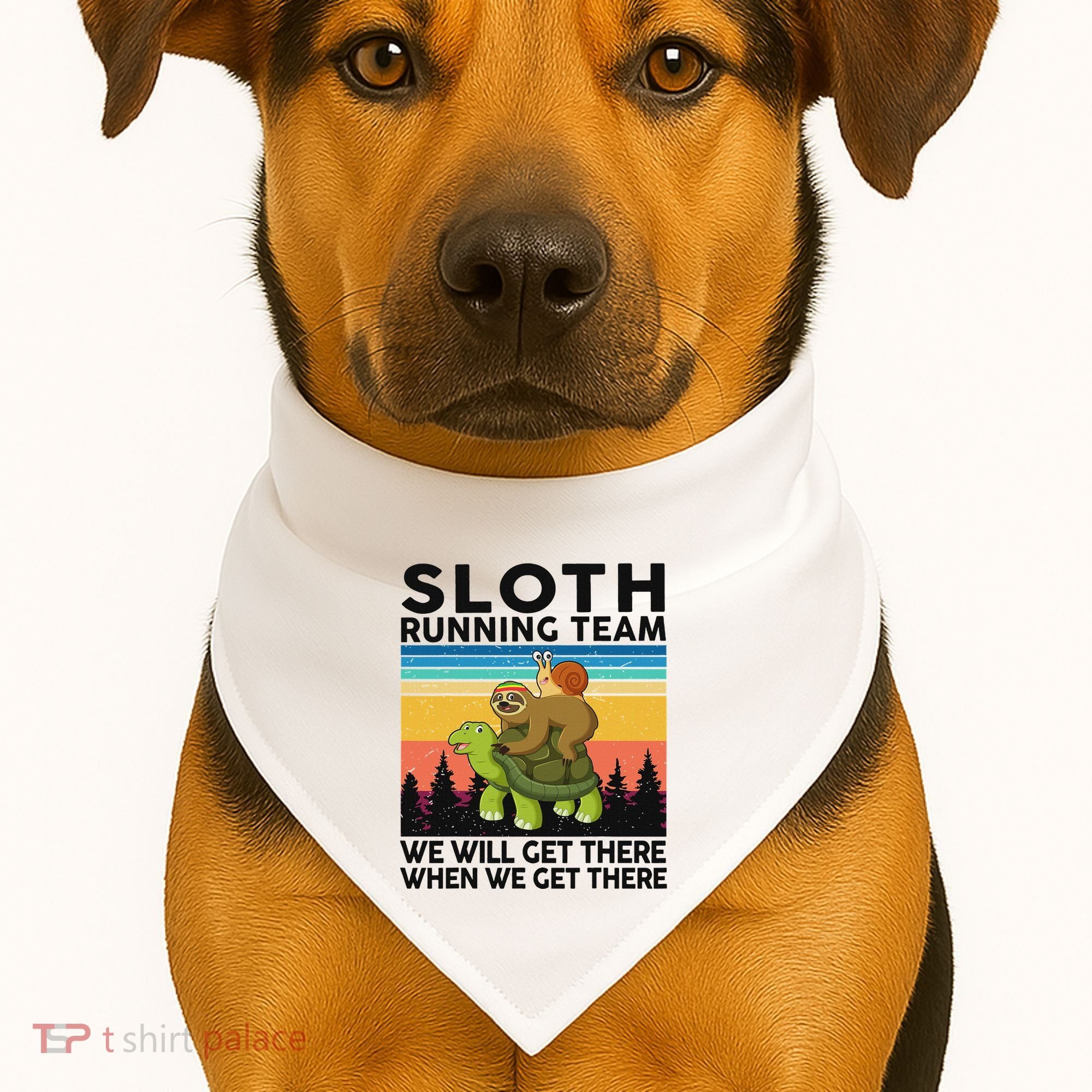 Funny Running Sloth Running Team Sloth USA-Made Doggie Bandana