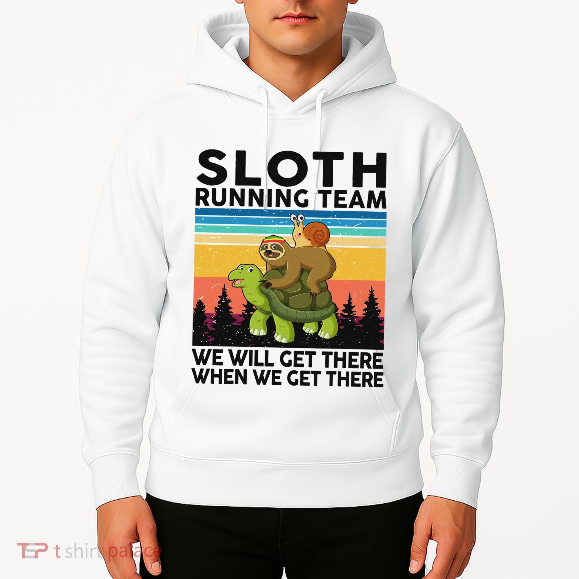 Funny Running Sloth Running Team Sloth Hoodie
