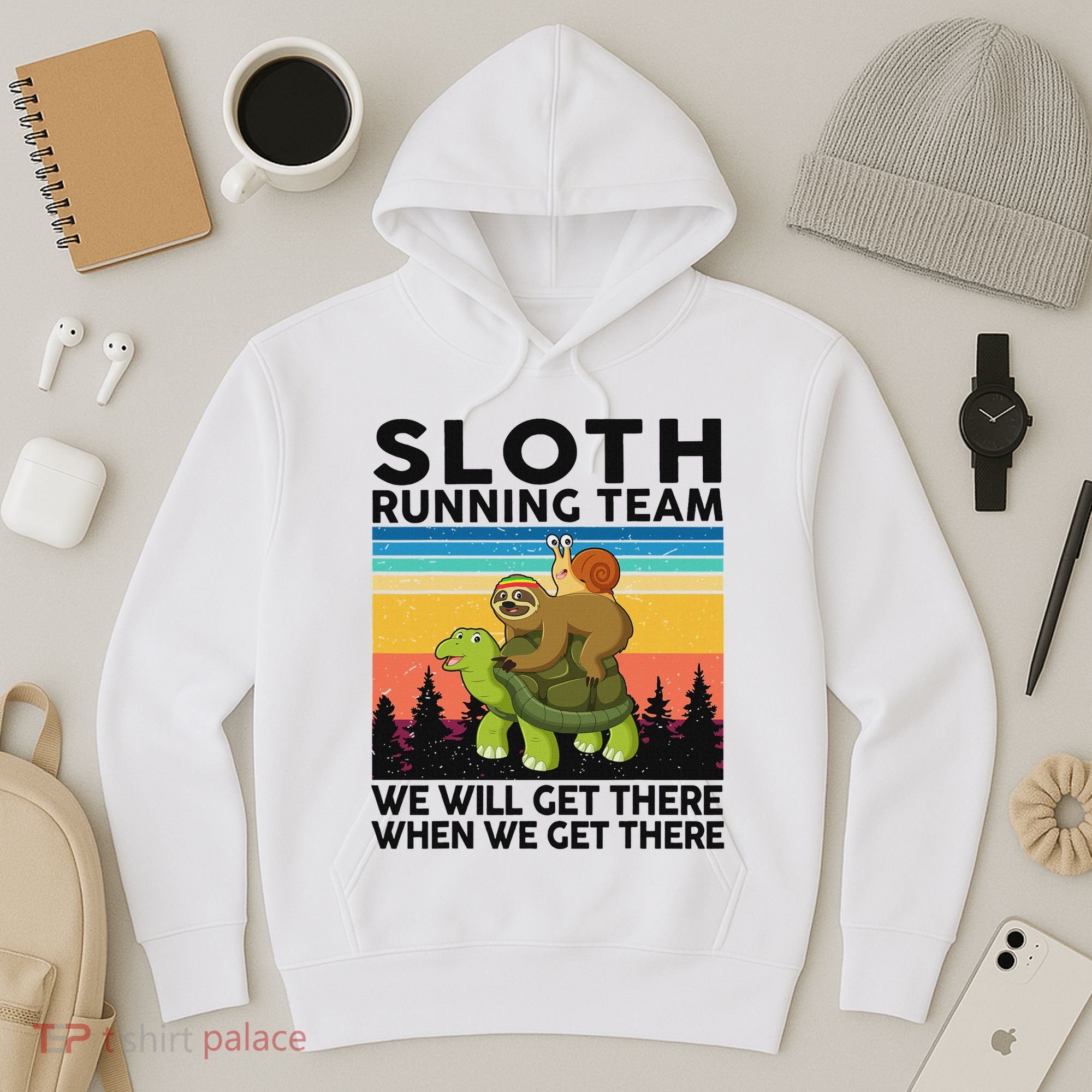 Funny Running Sloth Running Team Sloth Hoodie