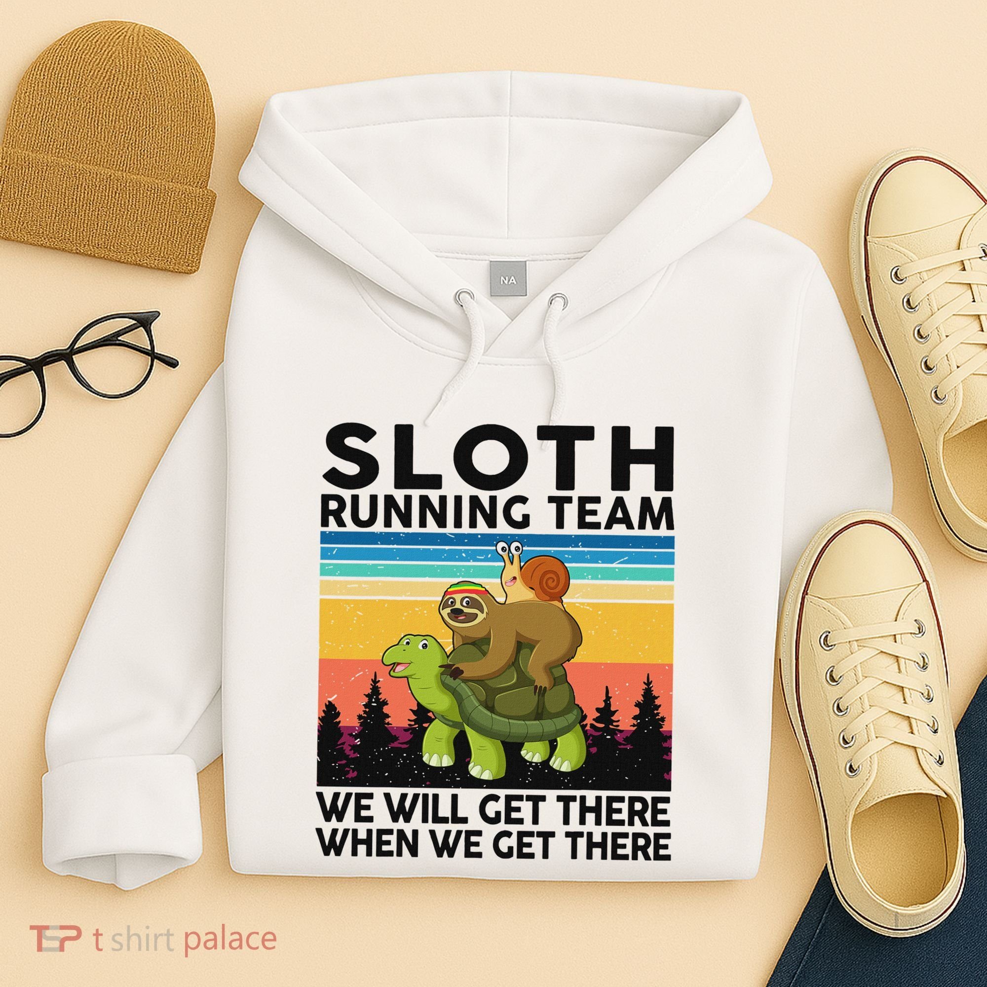 Funny Running Sloth Running Team Sloth Hoodie