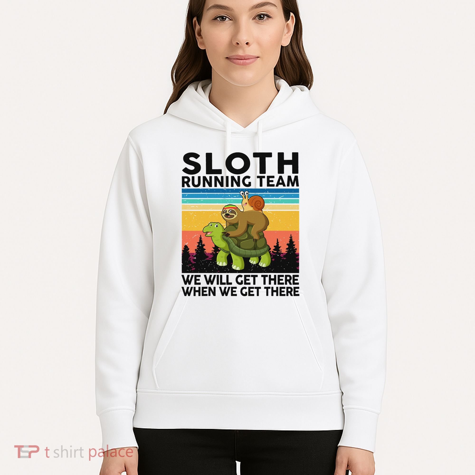 Funny Running Sloth Running Team Sloth Hoodie