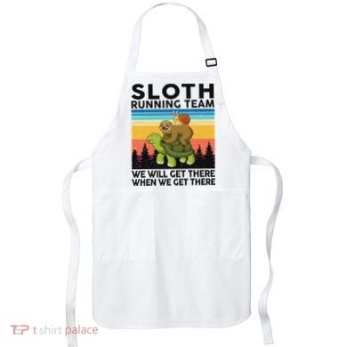 Funny Running Sloth Running Team Sloth Apron