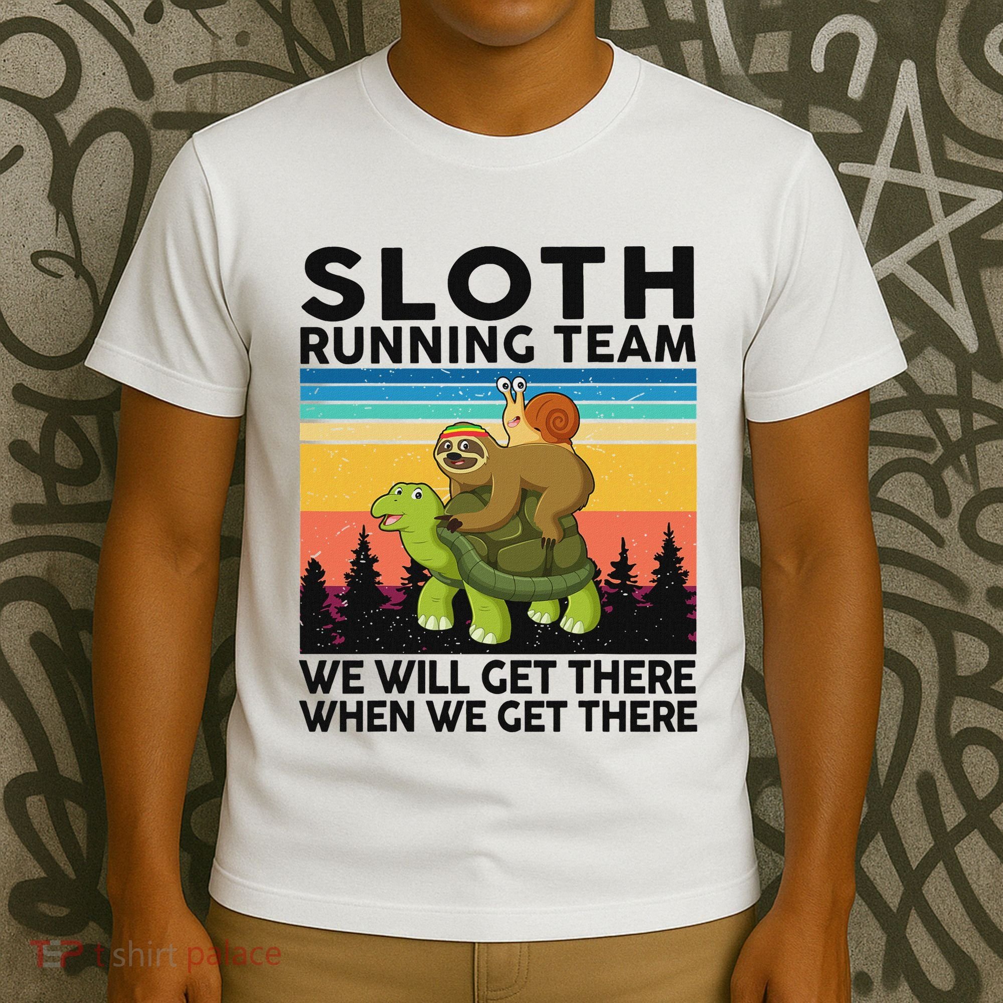 Funny Running Sloth Running Team Sloth T-Shirt