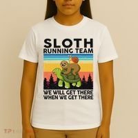 Funny Running Sloth Running Team Sloth T-Shirt thumb 4