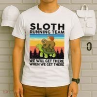 Funny Running Sloth Running Team Sloth T-Shirt thumb 6