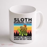 Funny Running Sloth Running Team Sloth Coffee Mug thumb 1