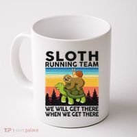 Funny Running Sloth Running Team Sloth Coffee Mug thumb 0