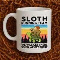 Funny Running Sloth Running Team Sloth Coffee Mug thumb 2