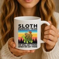 Funny Running Sloth Running Team Sloth Coffee Mug thumb 3