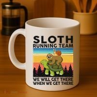 Funny Running Sloth Running Team Sloth Coffee Mug thumb 4