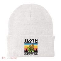 Funny Running Sloth Running Team Sloth Beanie thumb 0