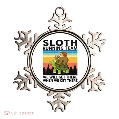 Funny Running Sloth Running Team Sloth Ornament