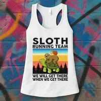 Funny Running Sloth Running Team Sloth Women's Tank Top thumb 3