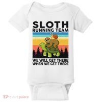 Funny Running Sloth Running Team Sloth Baby Bodysuit thumb 0