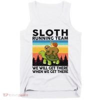 Funny Running Sloth Running Team Sloth Tank Top thumb 0
