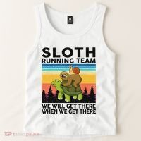 Funny Running Sloth Running Team Sloth Tank Top thumb 2
