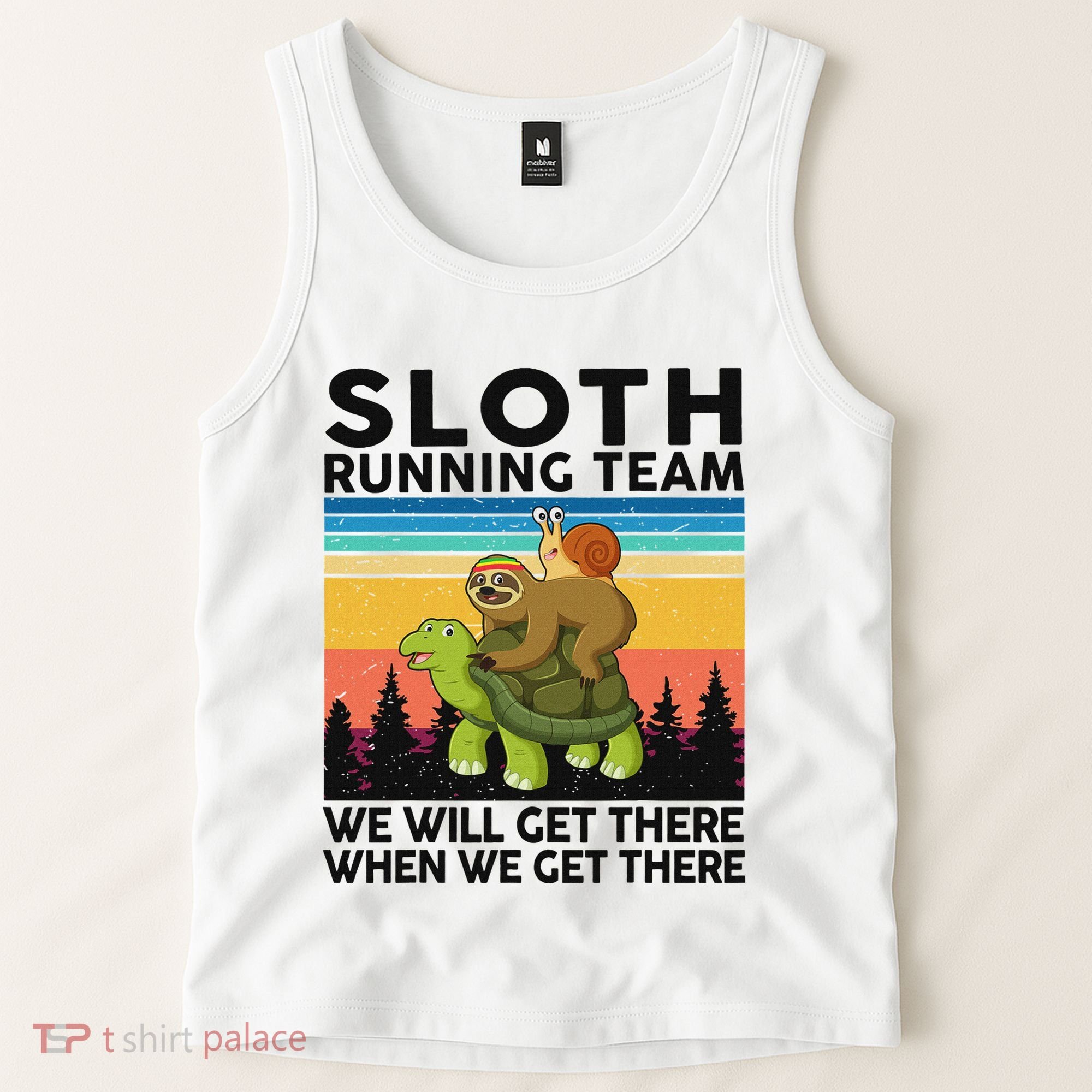 Funny Running Sloth Running Team Sloth Tank Top