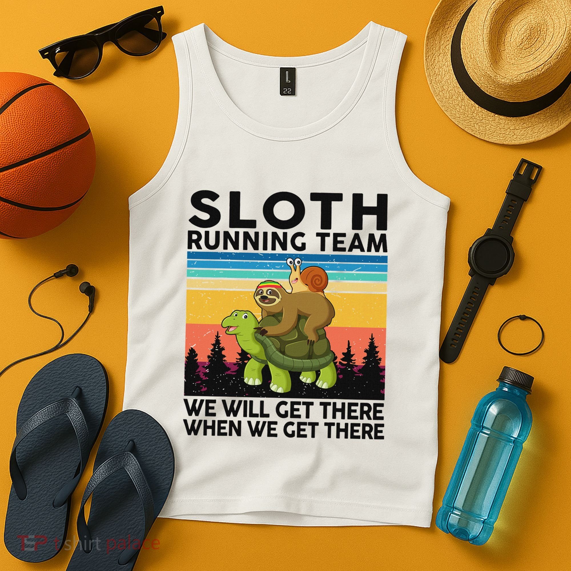 Funny Running Sloth Running Team Sloth Tank Top