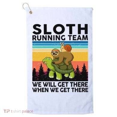 Funny Running Sloth Running Team Sloth Golf Towel