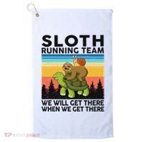 Funny Running Sloth Running Team Sloth Golf Towel thumb 0