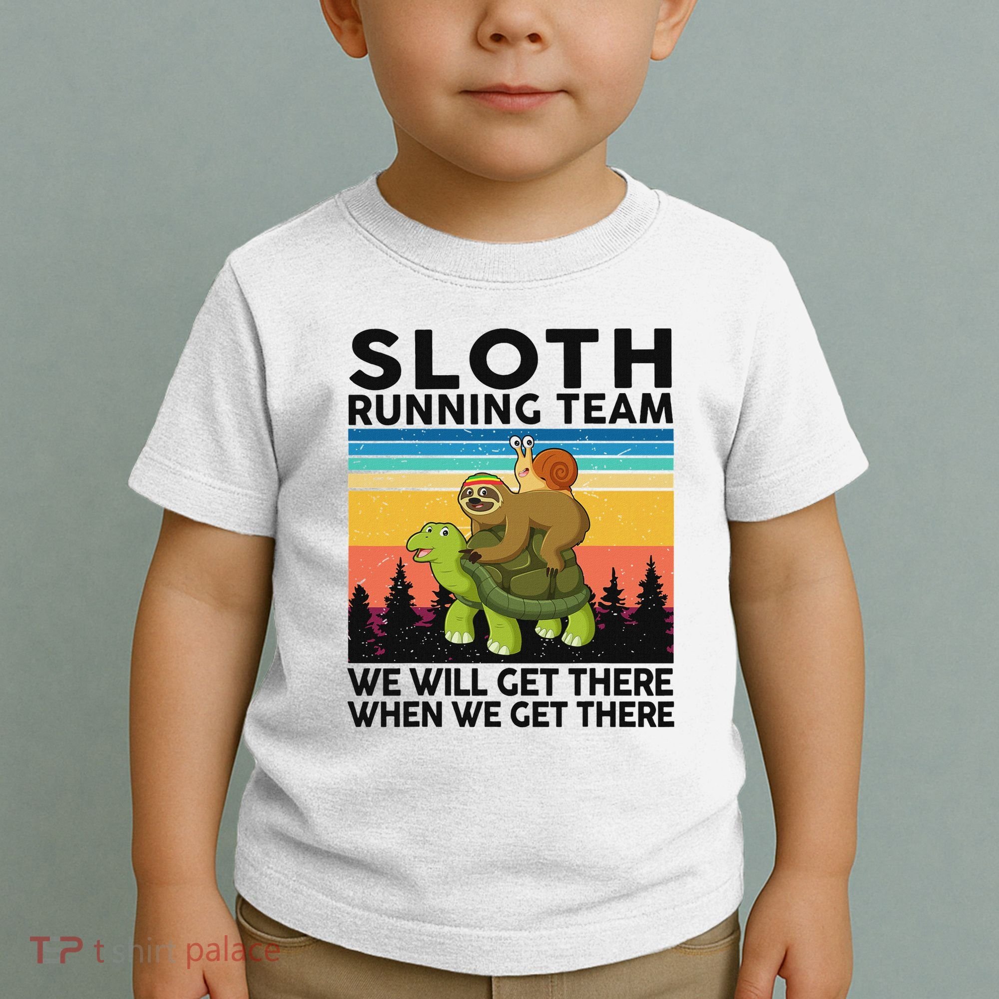 Funny Running Sloth Running Team Sloth Toddler T-Shirt