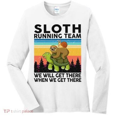 Funny Running Sloth Running Team Sloth Women's Long Sleeve Shirt
