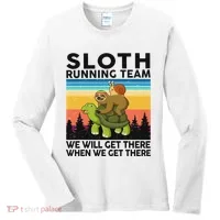 Funny Running Sloth Running Team Sloth Women's Long Sleeve Shirt thumb 0