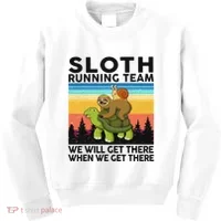 Funny Running Sloth Running Team Sloth Kids Sweatshirt thumb 0