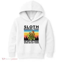 Funny Running Sloth Running Team Sloth Kids Hoodie thumb 0