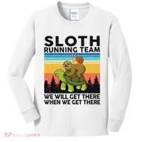 Funny Running Sloth Running Team Sloth Kids Long Sleeve Shirt thumb 0
