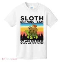 Funny Running Sloth Running Team Sloth Kids T-Shirt thumb 0