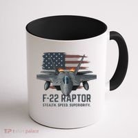 F-22 Raptor Stealth Speed Superiority Coffee Mug thumb 1