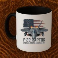 F-22 Raptor Stealth Speed Superiority Coffee Mug thumb 2