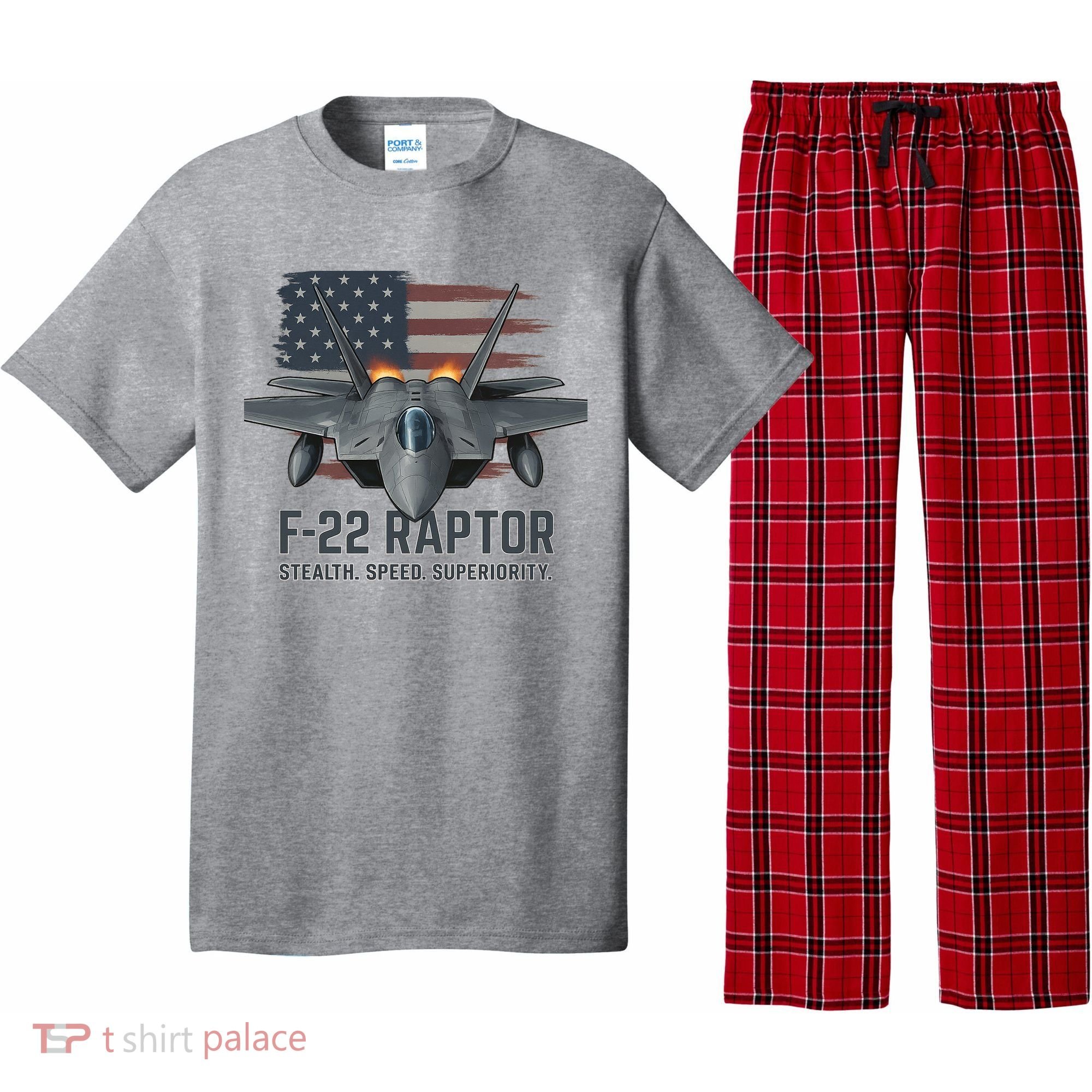 F-22 Raptor Stealth Speed Superiority Pajama Set