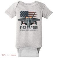 F-22 Raptor Stealth Speed Superiority Baby Bodysuit thumb 0