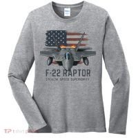 F-22 Raptor Stealth Speed Superiority Women's Long Sleeve Shirt thumb 0